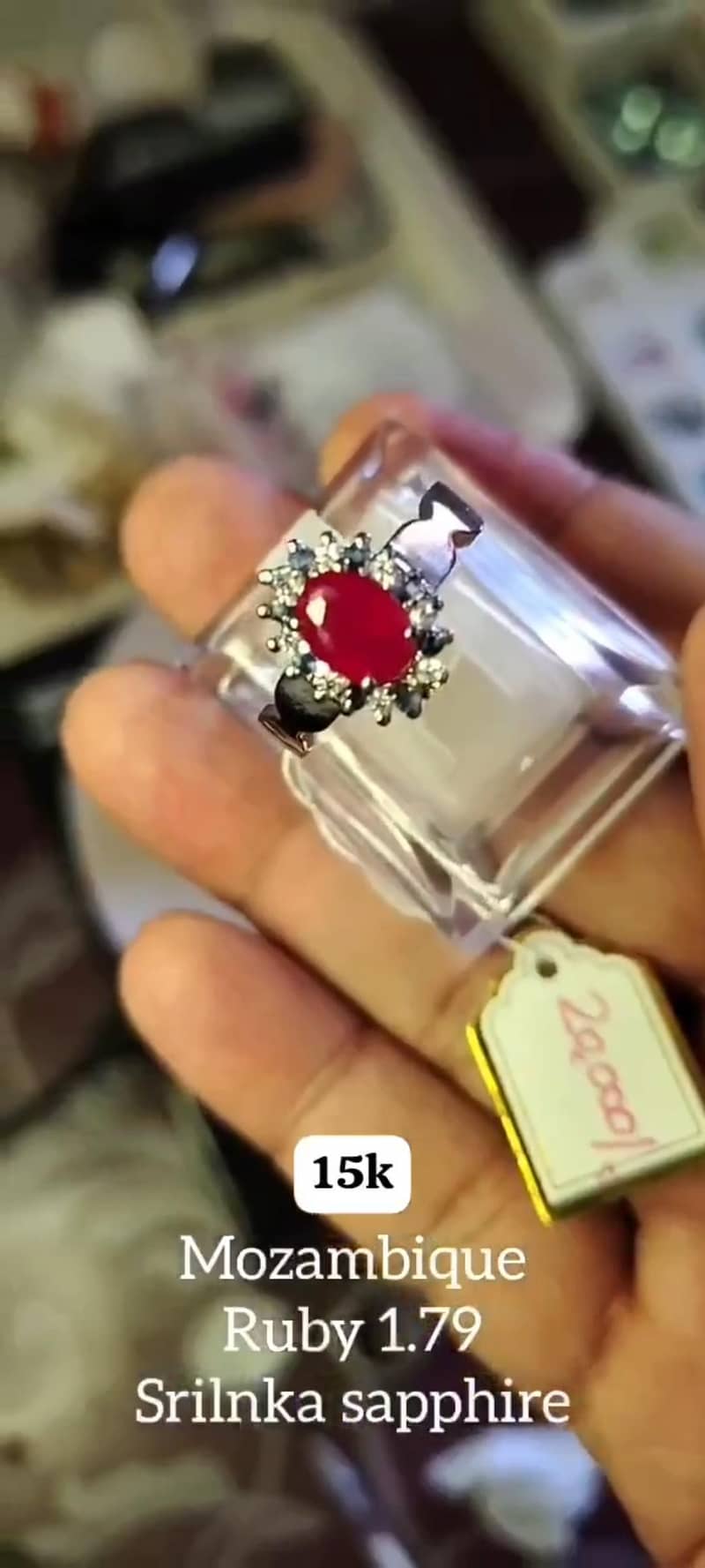 Burma Ruby Necklace Silver 7