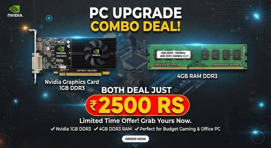 Nvidia GeForce graphics card 1GB + 4GB Ram DDR3