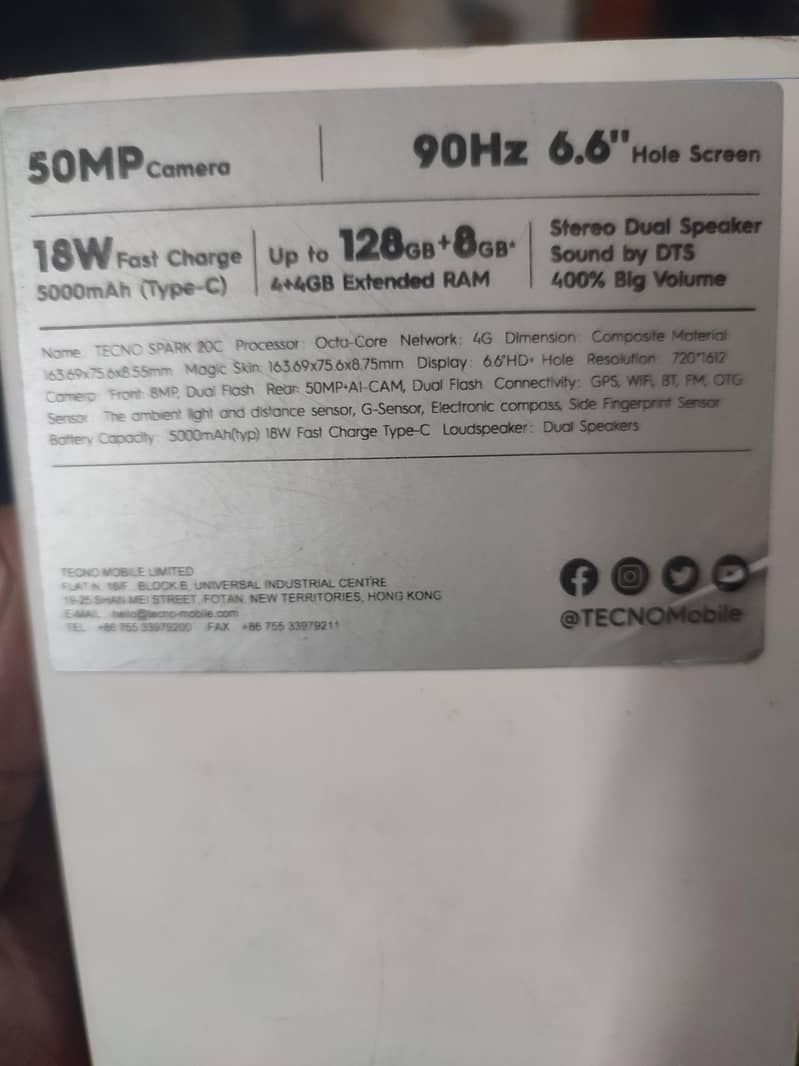 Tecno Spark 20C 1