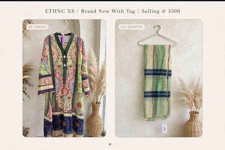 Ethnic new tagged kaftan and dupatta