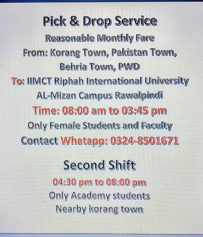 pick and drop service