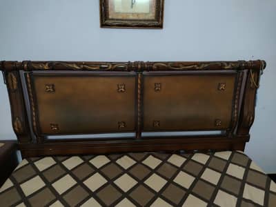 Double bed with matress and side tables  and dressing table