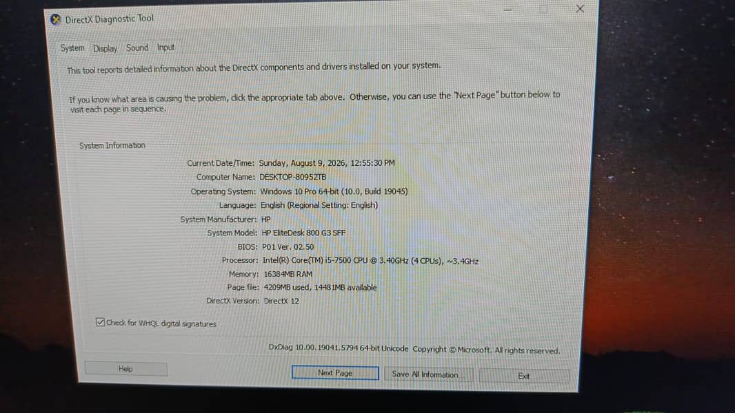 Hp Core i5 7th Generation 4