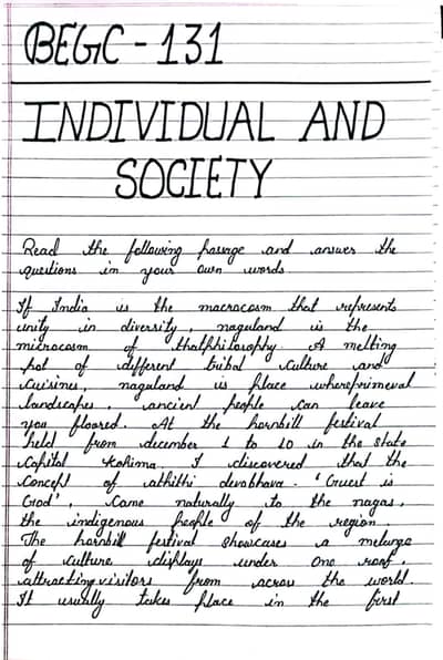 Hand Writing Assignment