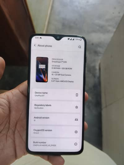 One Plus 6T 8gb 128gb