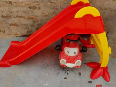 Slide & Baby Tolo Car For Kid's Red Color Combination