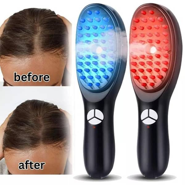 Unisex Electric Hair Growth Comb with Red and Blue LED Light Therapy, Rechargeable Steam Spray Hair Hydration and Scalp Massage Brush -Anti Hair Fall Hair Regrowth Comb with Nano Fog & 3 Vibration Modes - Helps reduce hair fall, hair thinning & weak roots
