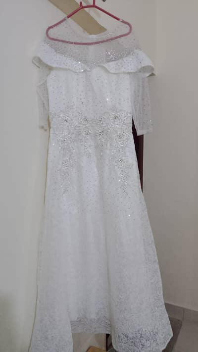 White maxi/long frock/body gown