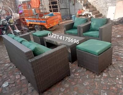 OUTDOOR GARDEN RATTAN UPVC FURNITURE SOFA SET CHAIRS TABLE UMBRELLA
