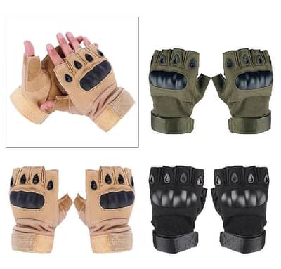Tactical Motorcycle Gloves – Half Finger, Military Outdoor Sports Gear