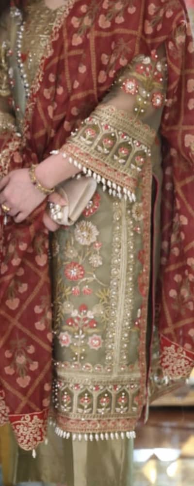 Fully embellished suit designer wear