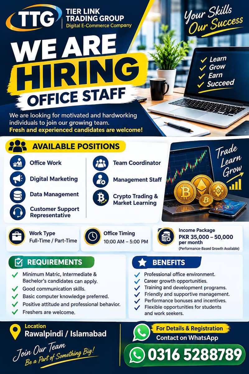 Office Work Digital marketing And Trading Cripto Work 0