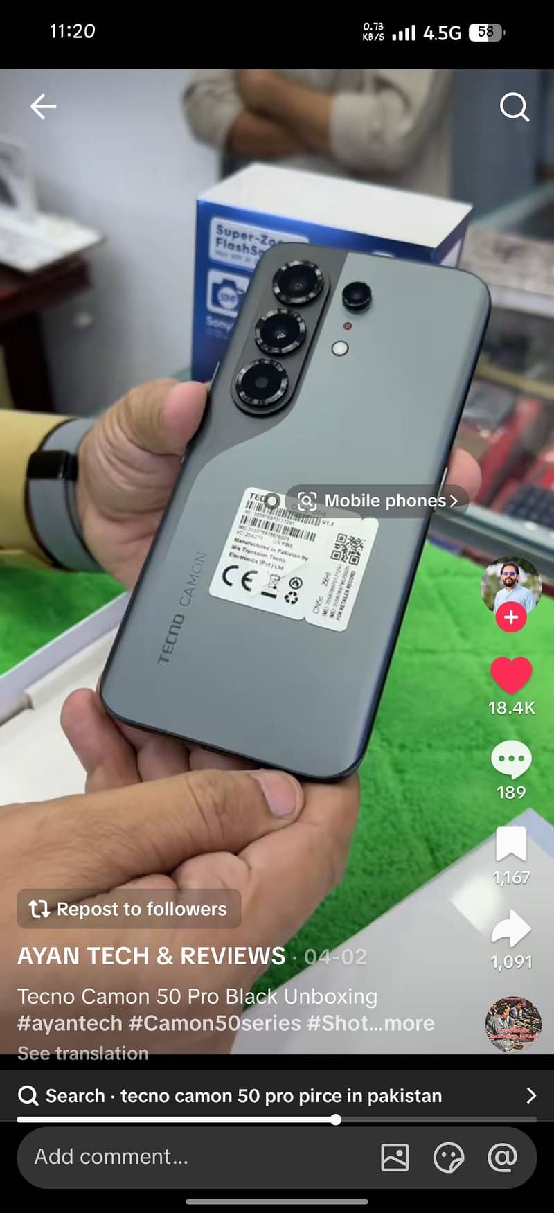 tecno camon 50 pro 0
