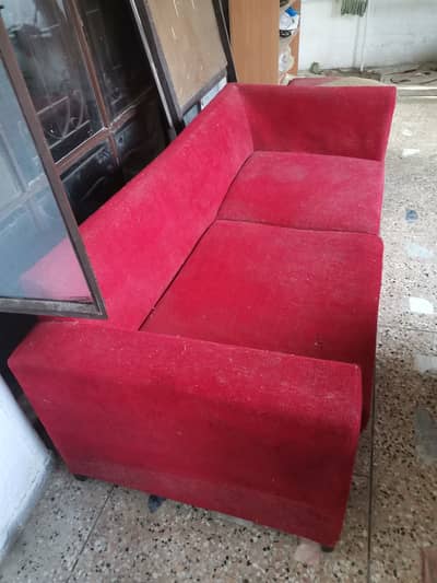 2 seater sofa with side table.