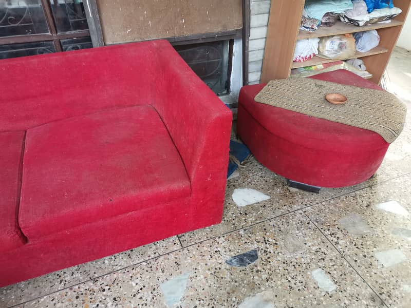 2 seater sofa with side table. 2