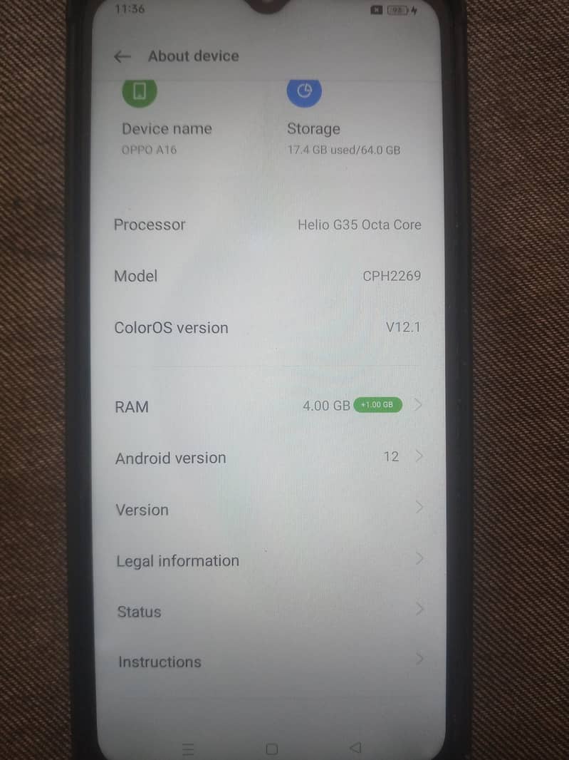 OPPO A16 0