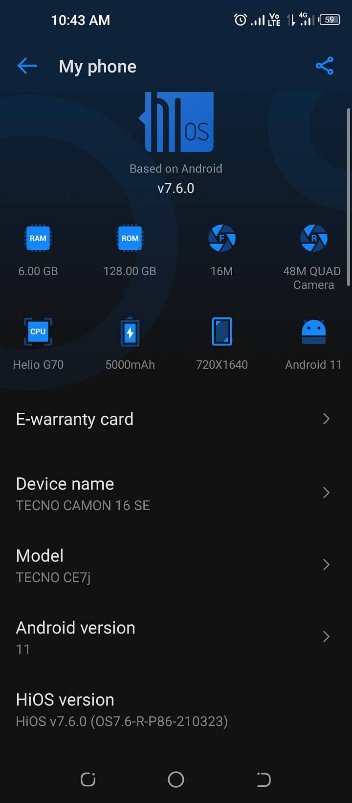 tecno camon 16 SE 0