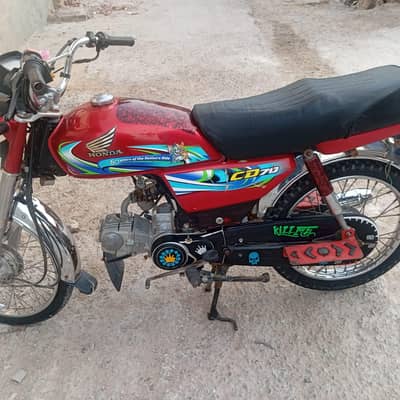 Honda CD 70 2024 Model (Red) – Genuine Condition All Ok.