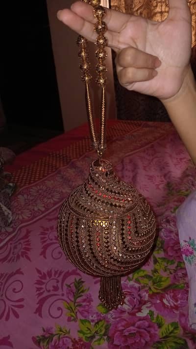 SUSEN Dubai Original Branded Heavy Bridal Potli Clutch