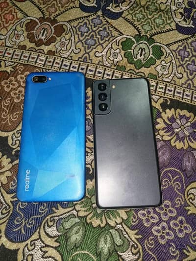 Samsung Mobile S21 and Realme c2