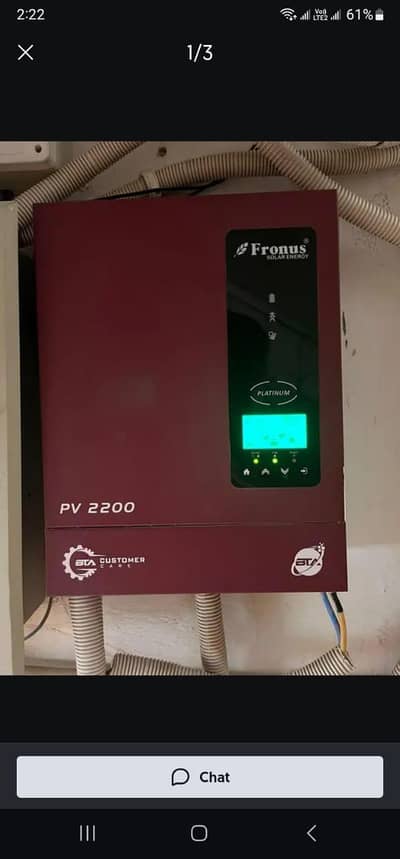 fronus p v 2200 single battry