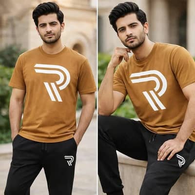 MEN COTTON T SHIRT TROUSERS
