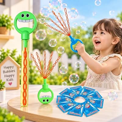 32-Hole Smiling Face Bubble Stick