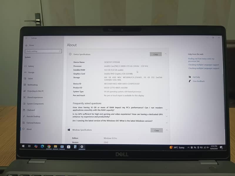 dell leptop 5