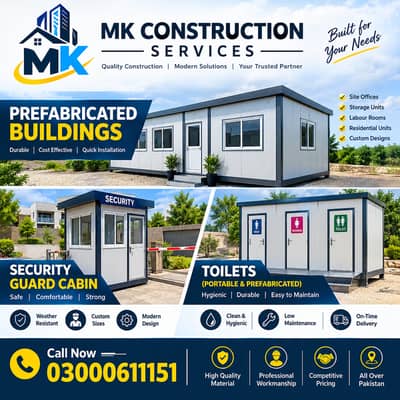Prefabricated Buildings , Security Guard Cabins for construction sites