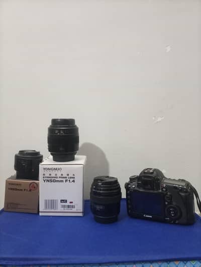 Canon 5D Mark III Full Frame DSLR + 3 Lenses + Battery Grip