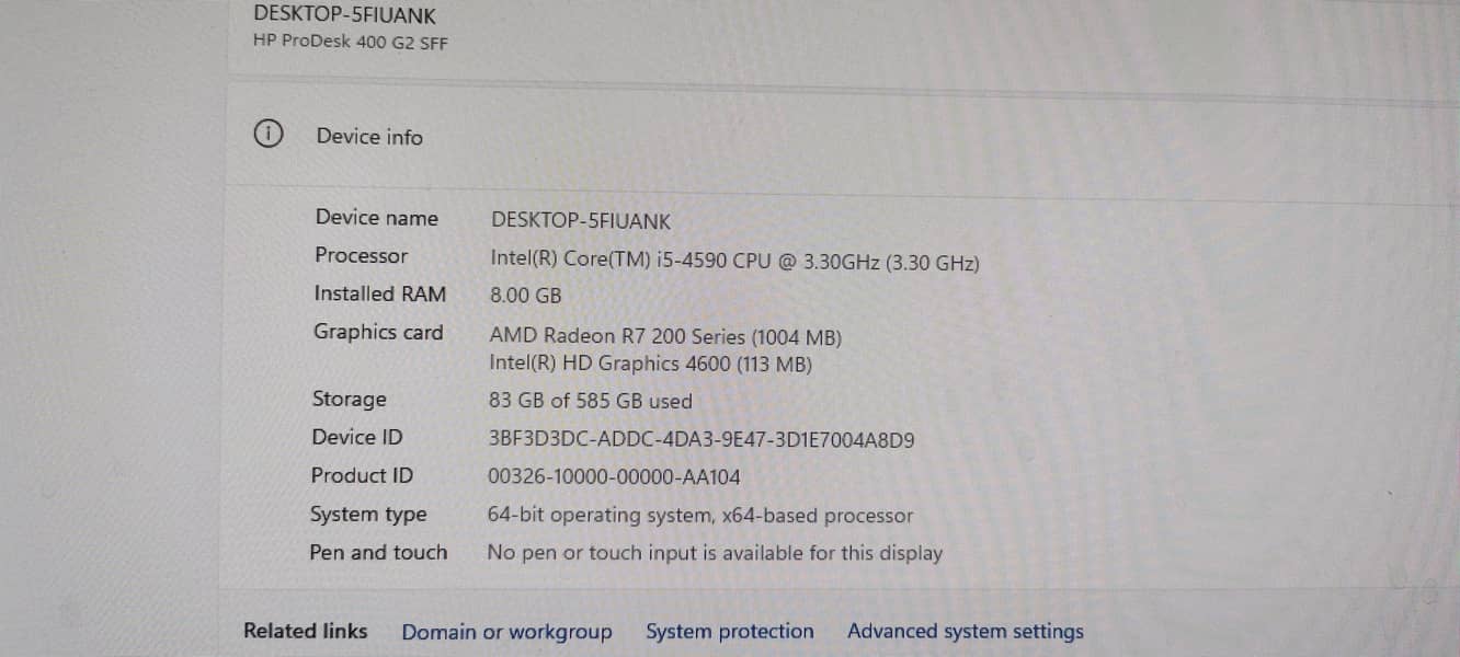 HP Core i5 4th generation 3