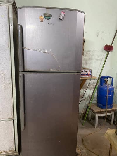 haier large fridge grey colour