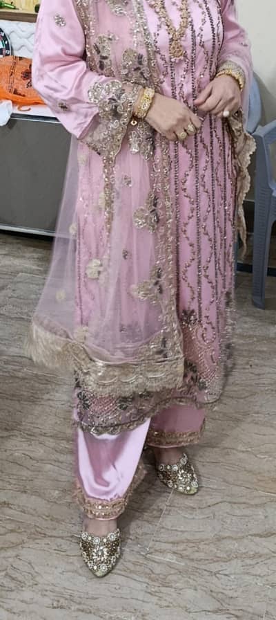 pink dress 3 peace all most new only one time used 03322265156 contact