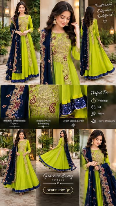 elegant and beautiful dress for gorgeous lady