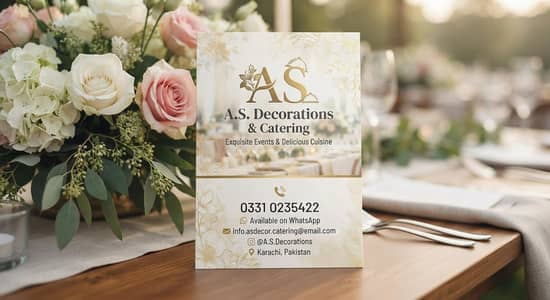 AS Decorations and Catering available