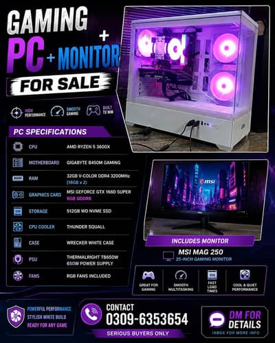 Gaming & Office PC for Sale | Best Condition | Ready to Use