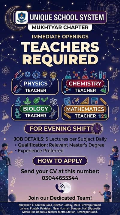 Science subjects Teachers