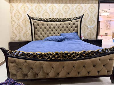 Bed with Sides and Wardrobe