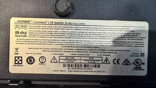 Bose sound bar system