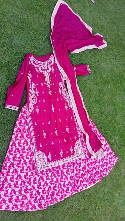wedding silk suite with tilla work