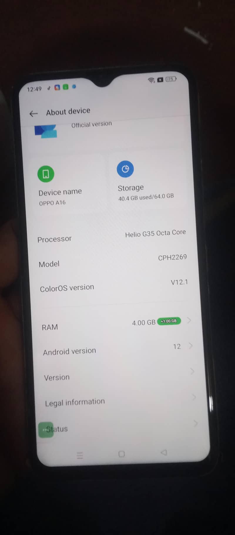 OPPO A16 3