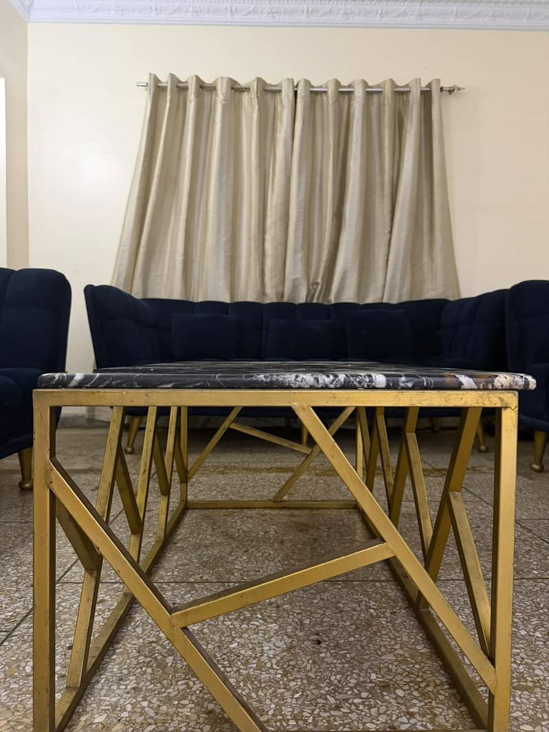 Velvet Sofa Set | 7 Seater | Sofas with centre table 1