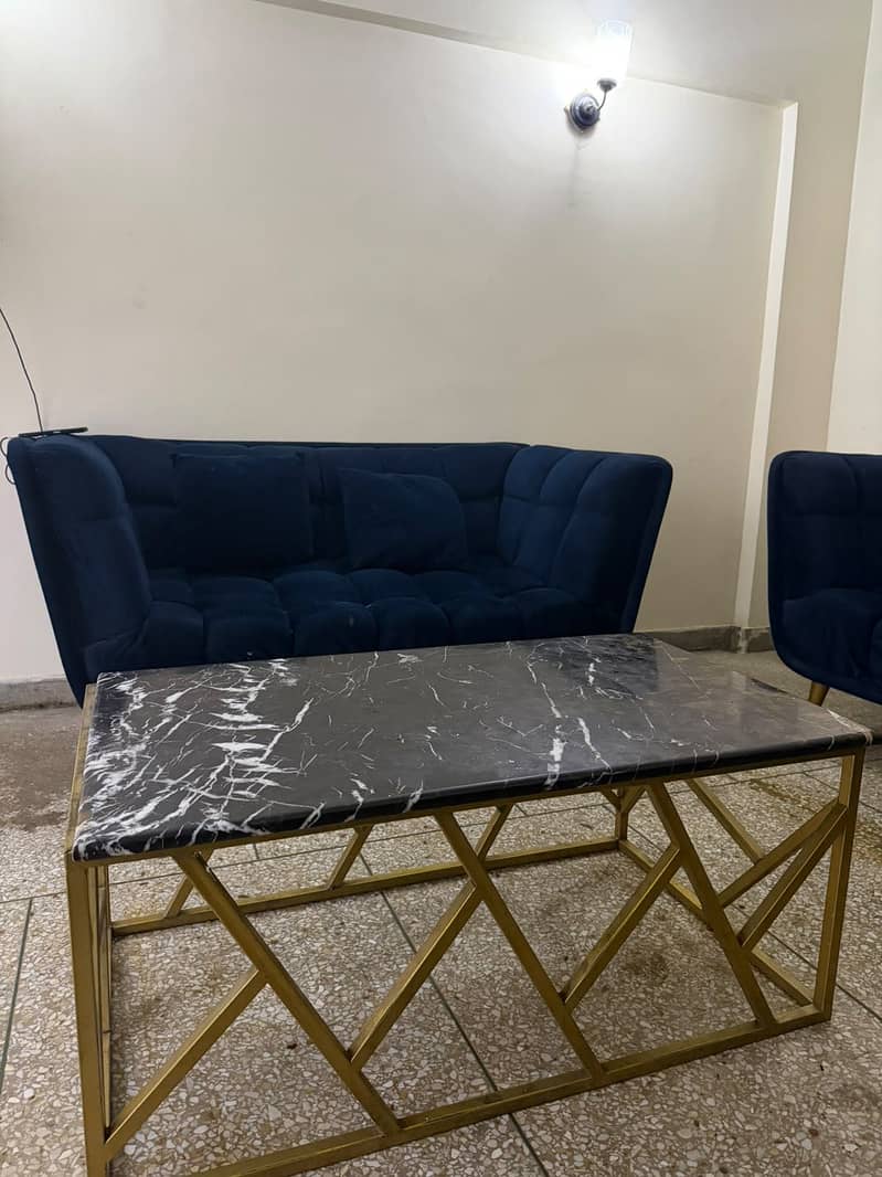 Velvet Sofa Set | 7 Seater | Sofas with centre table 3