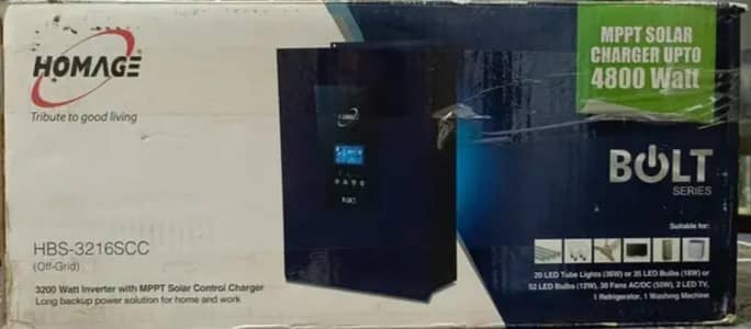 Homage BOLT 3.2KW MPPT Solar Inverter | 4800W