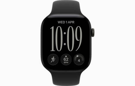 Apple Watch Series 12 – 42mm Black Aluminium Dial & Black Rubber Band