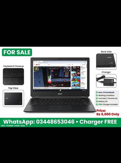 Acer Chromebook – Good Condition – Charger Included – Rs. 5,000