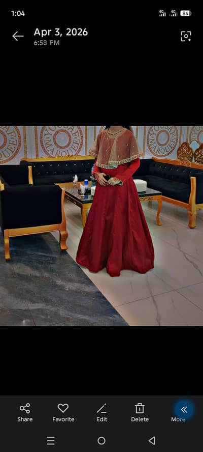 Stylish Red cape Maxi- customize