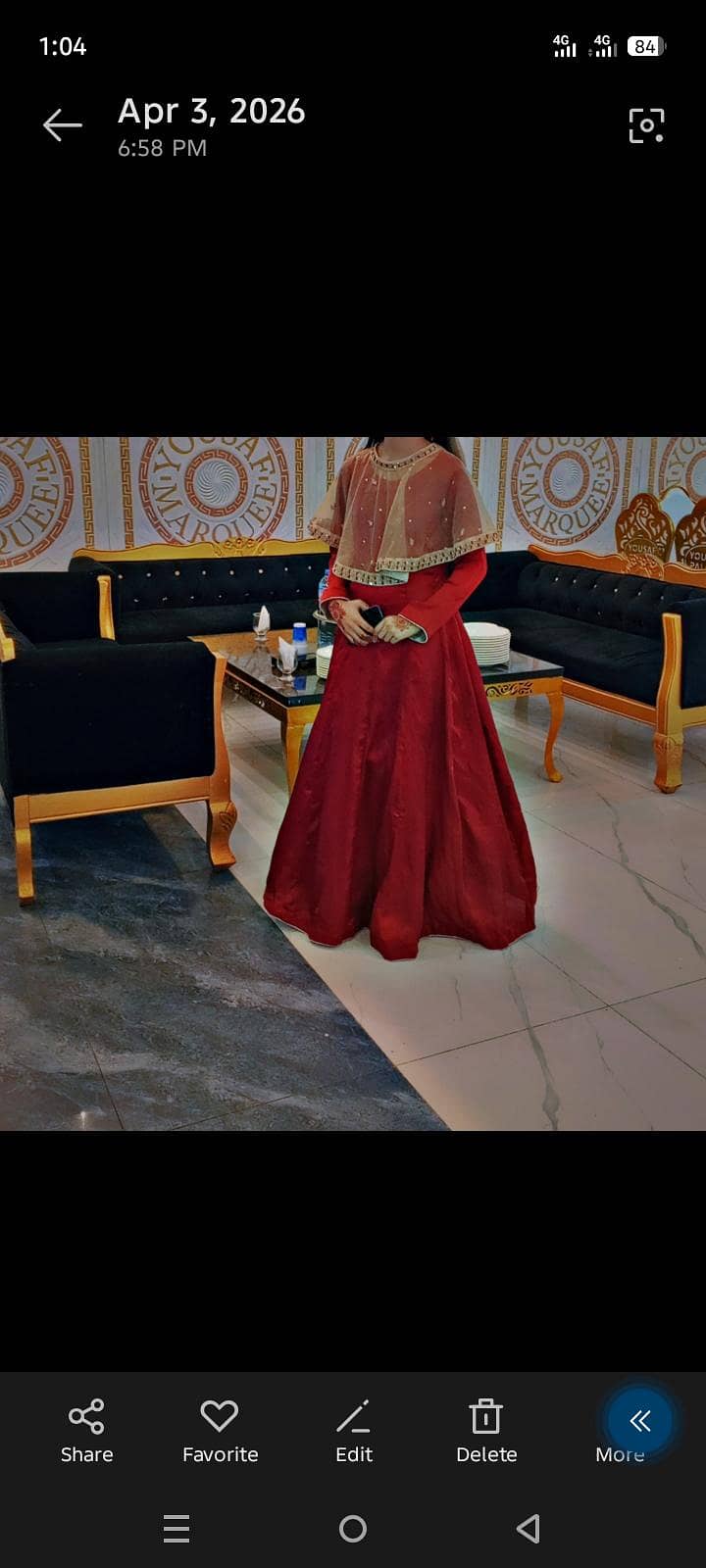 Stylish Red cape Maxi- customize 0