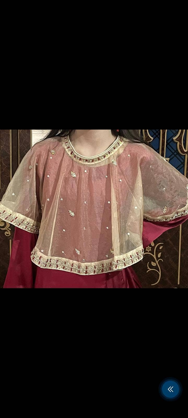 Stylish Red cape Maxi- customize 2