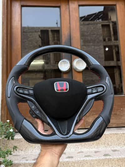 Honda Reborn Honda City multimedia steering wheel carbon fiber